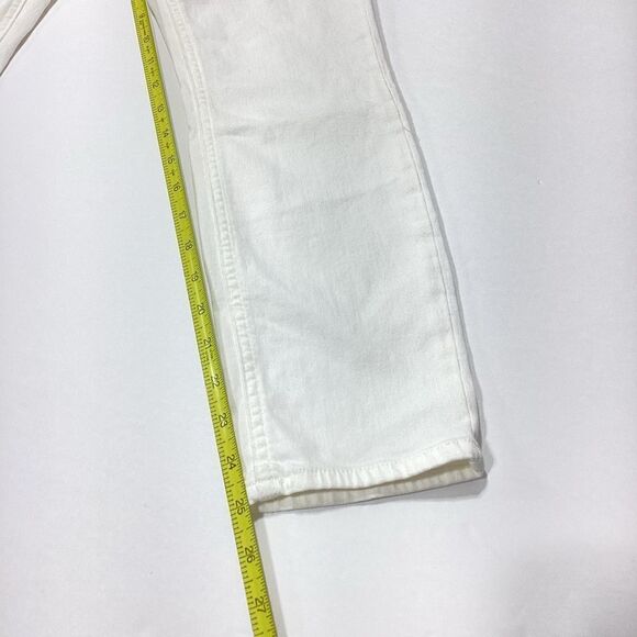 Jen 7 For 7 For All Mankind Cropped Skinny White Jeans NWT Size 0 - Picture 10 of 11